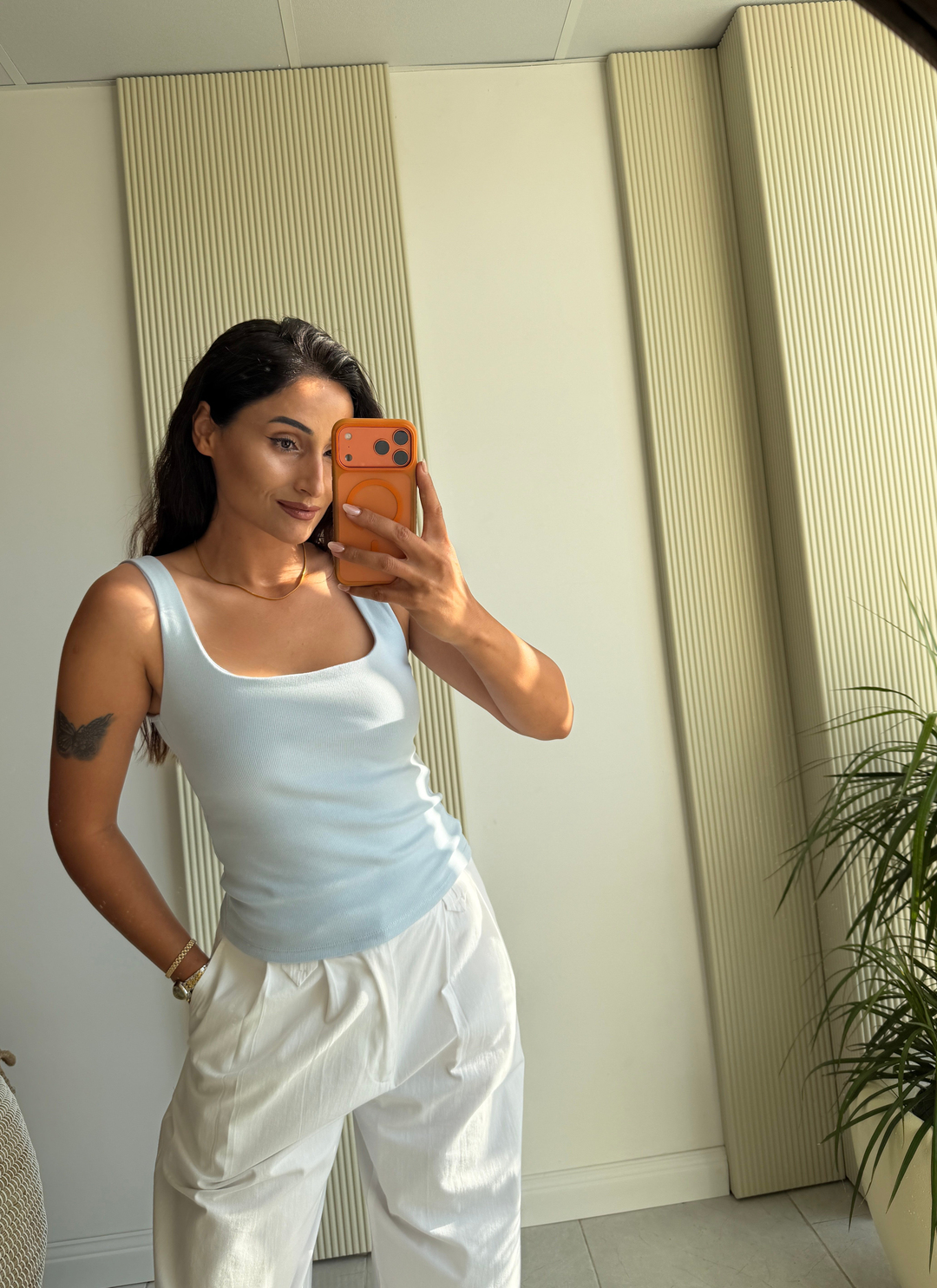Dilvin Kalın Askılı Bluz Bebemavi