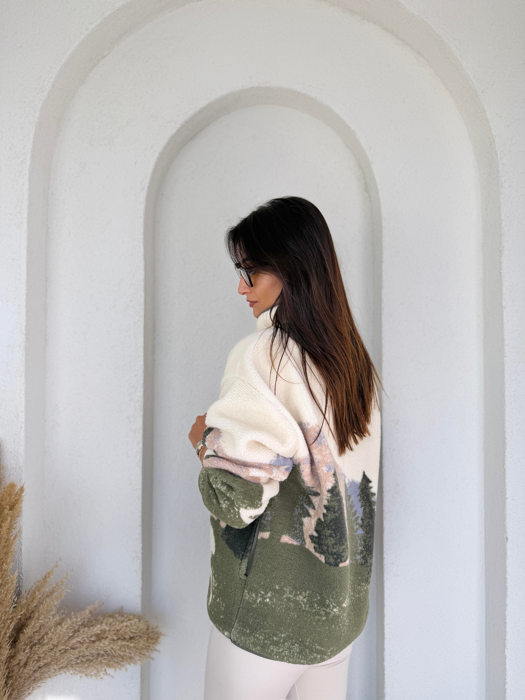 Geyikli Peluş Sweatshirt
