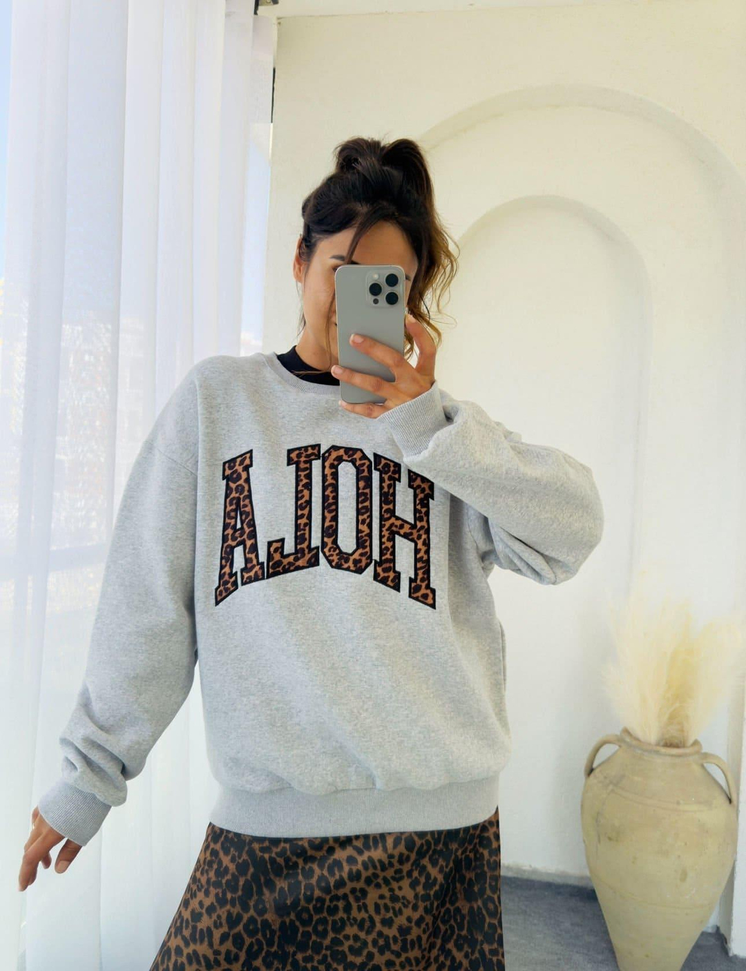 HOLA LEOPAR SWEATSHIRT