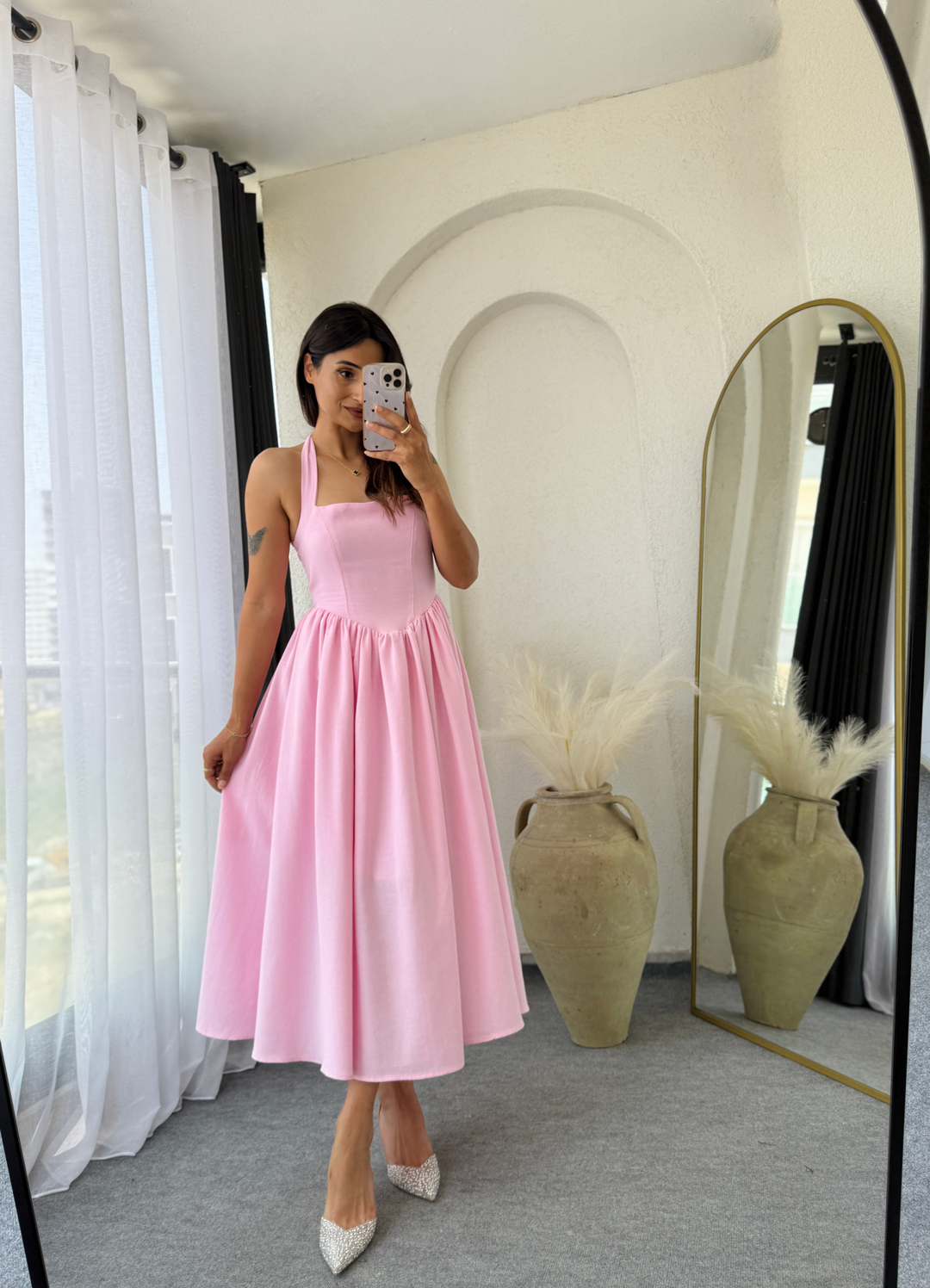 Lora Elbise Pembe
