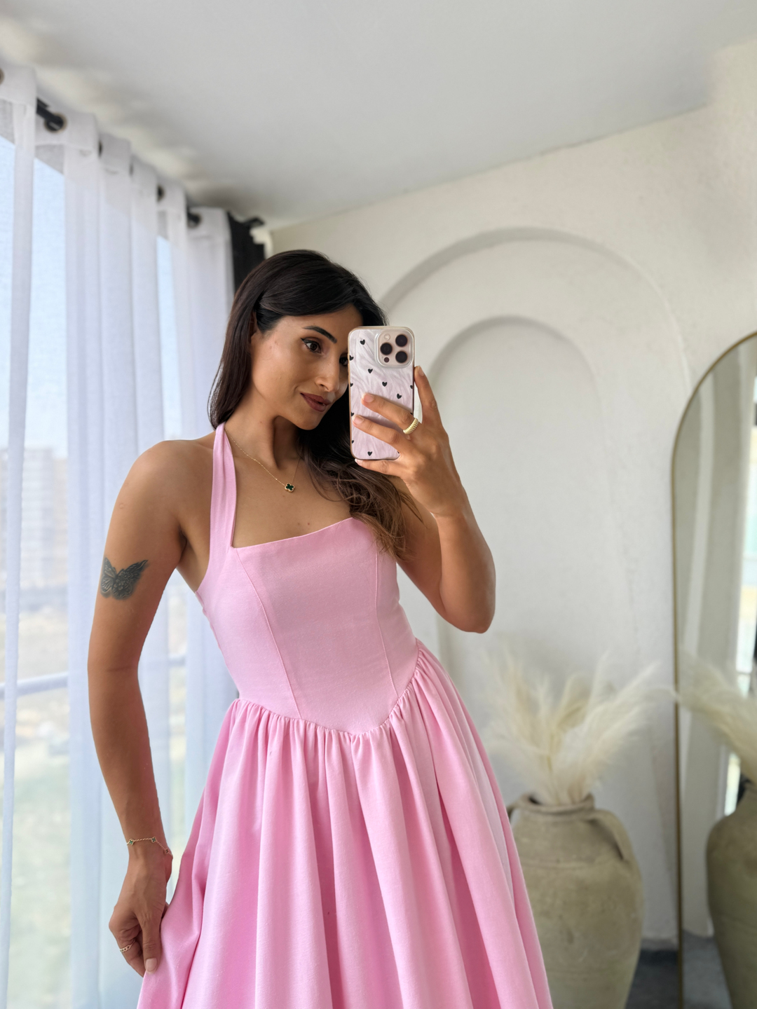 Lora Elbise Pembe