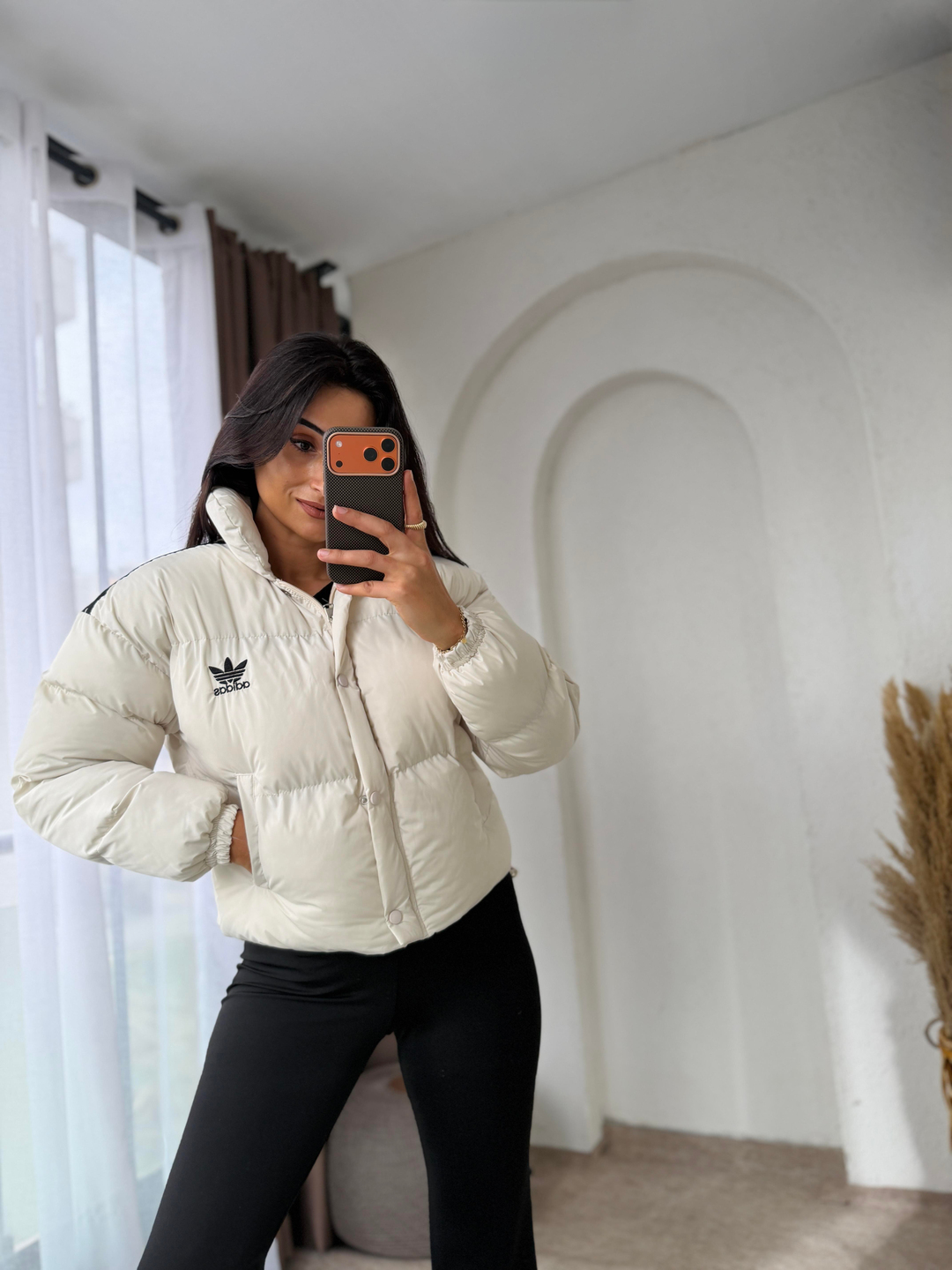 Marka Model Şişme Mont Krem