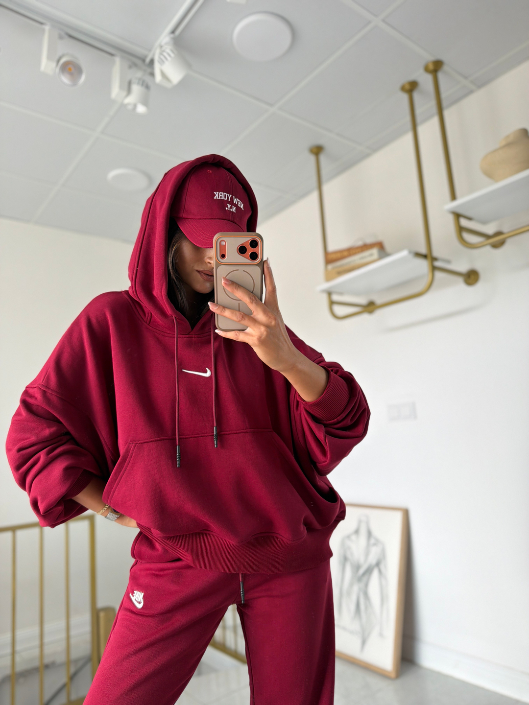 Nora Oversize Takım Bordo