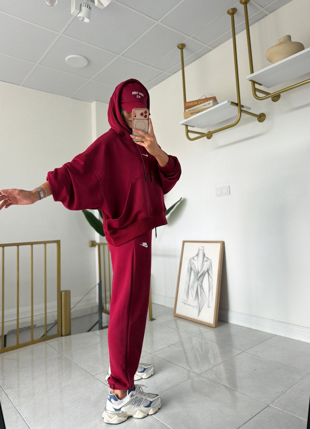 Nora Oversize Takım Bordo