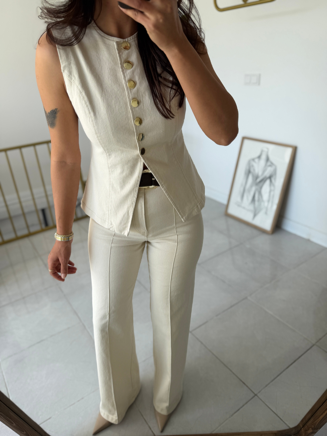 Premium Likralı Jean Takım