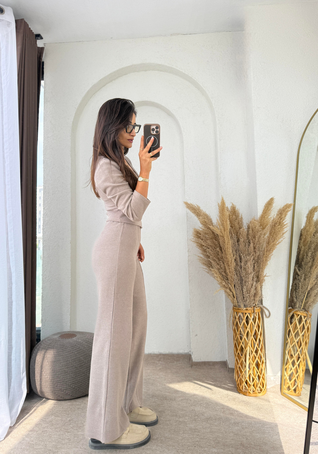 Zara Selanik Takım Bej