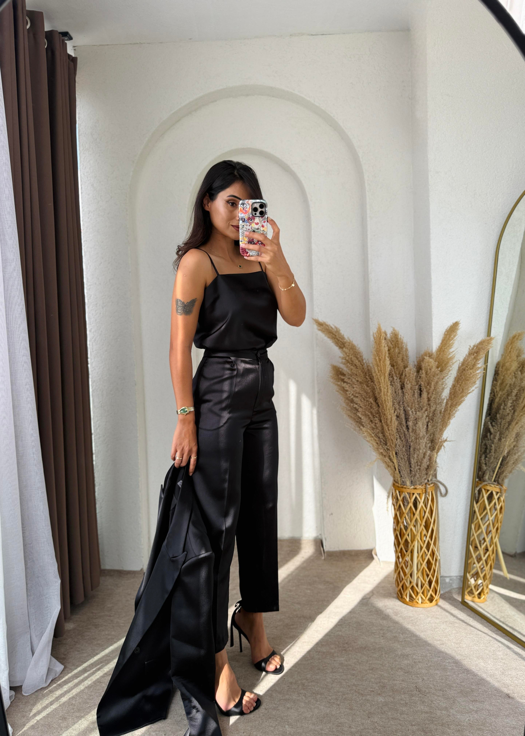 Boyfit Elegance Saten Takım Siyah · 7