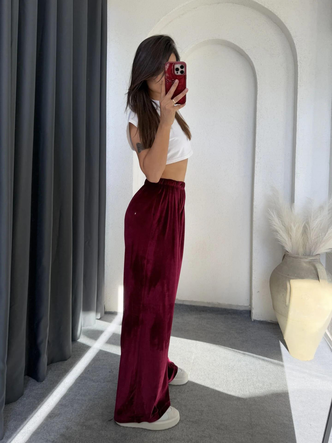 Kadife Palazzo Bordo · 4