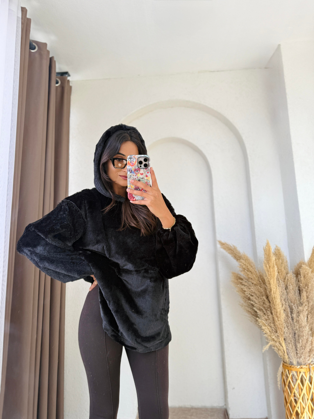 Massimo Peluş Sweat Siyah