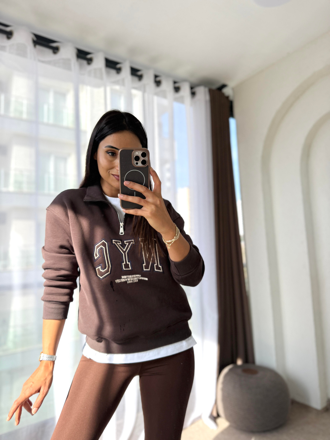 Nyc Sweatshirt Acikahve