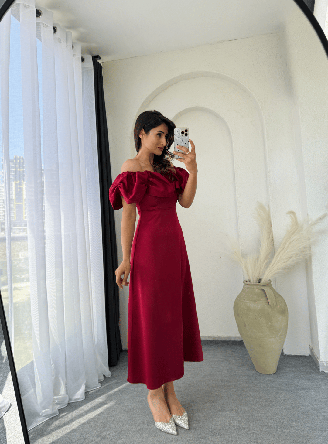 Sole Abiye Elbise Bordo · 8