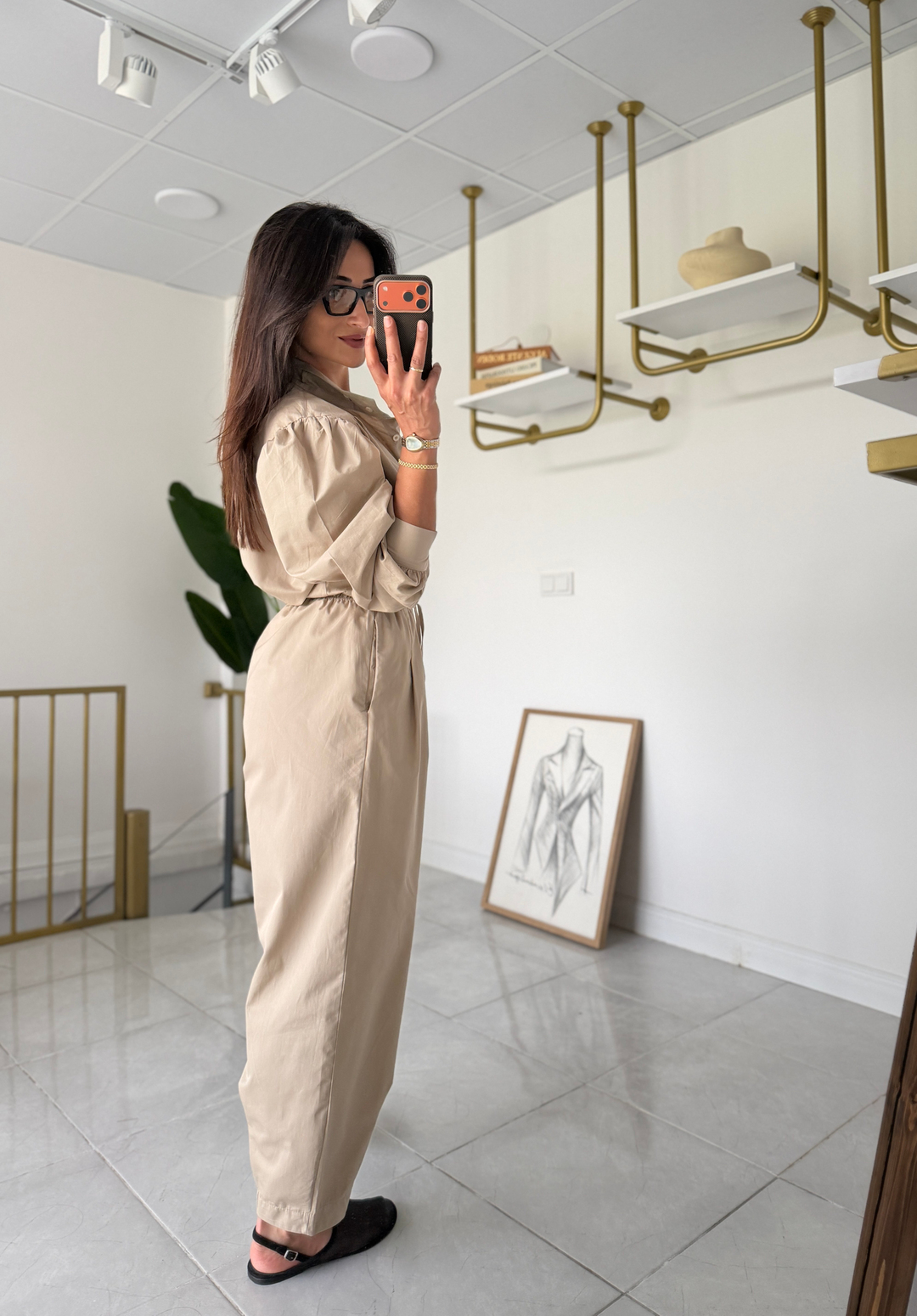 Vintage Poplin Takım Bej · 10