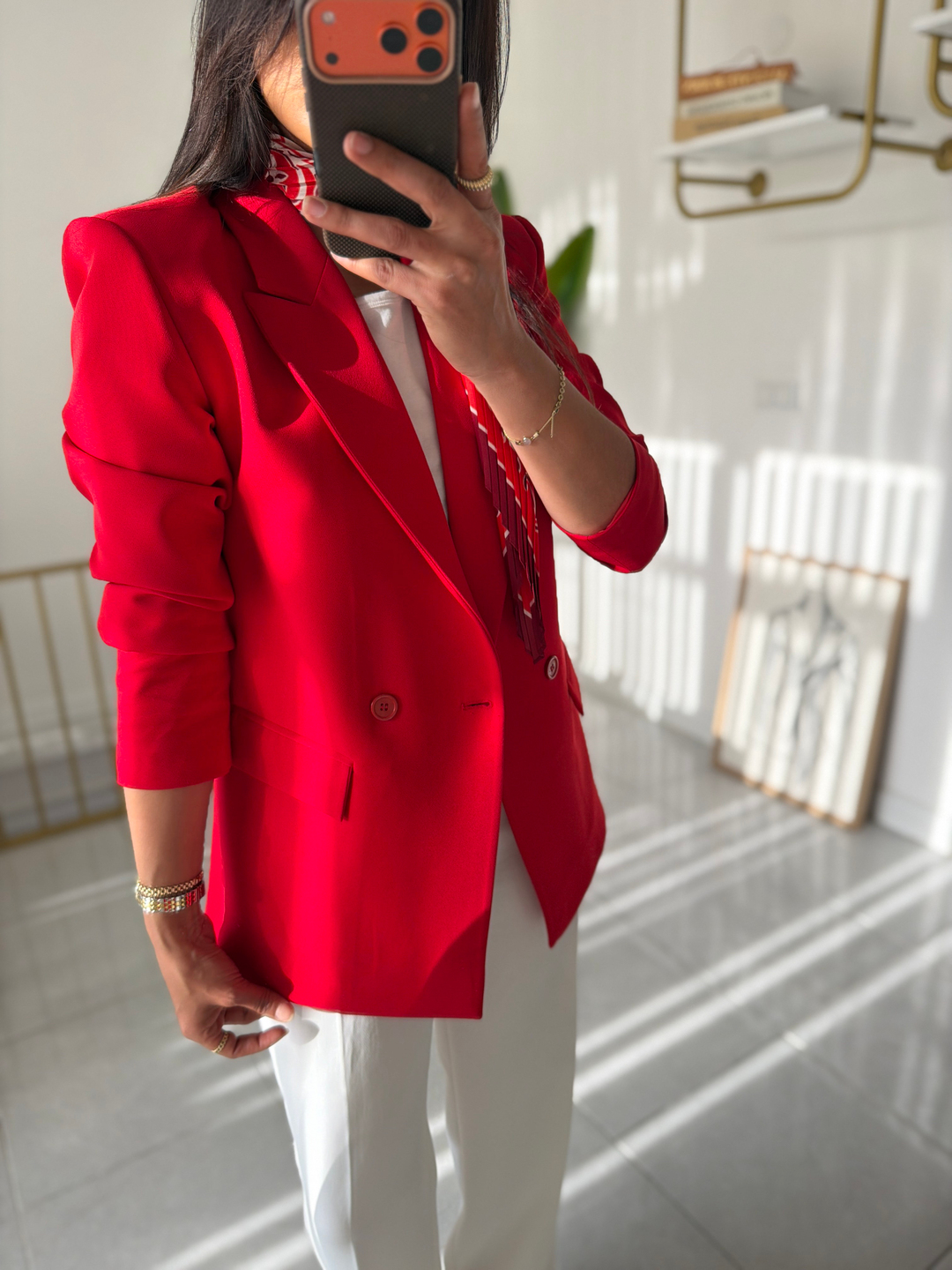 Zara Kırmızı Blazer Ceket (Fular Hediyeli · 6