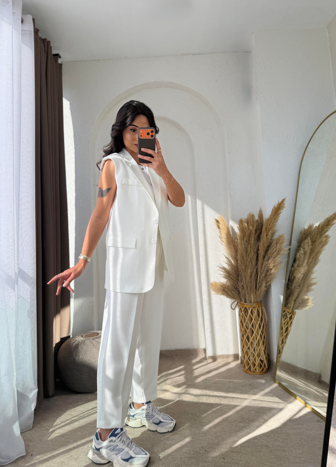 Zara Model Vatkalı Yelek Takım Beyaz · 7