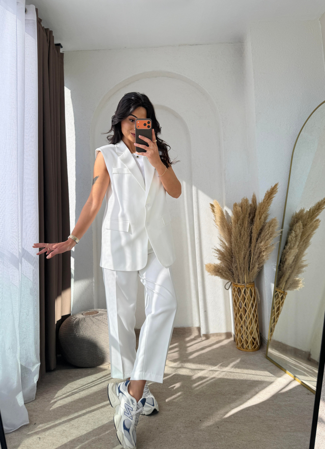 Zara Model Vatkalı Yelek Takım Beyaz · 6