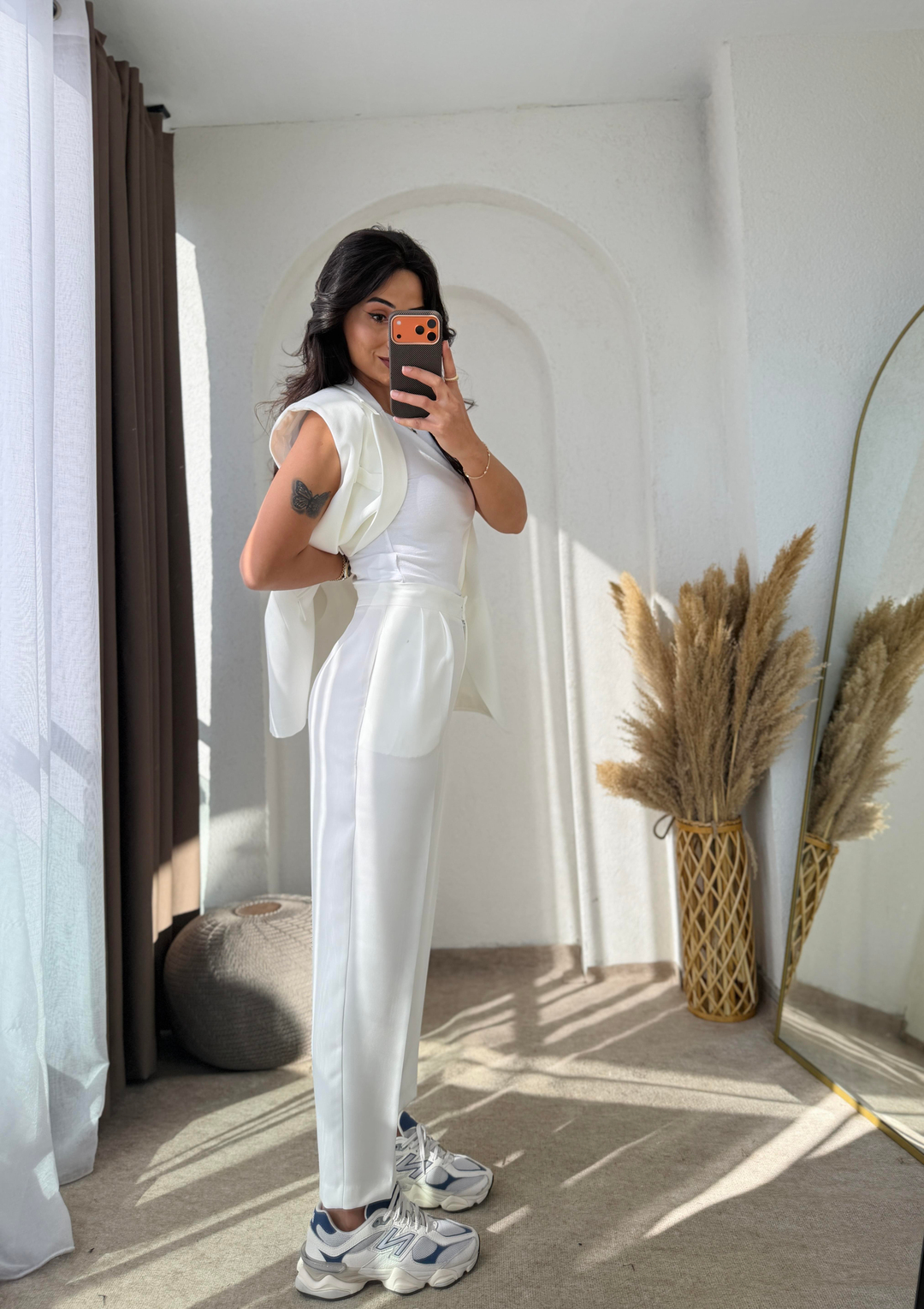 Zara Model Vatkalı Yelek Takım Beyaz · 8