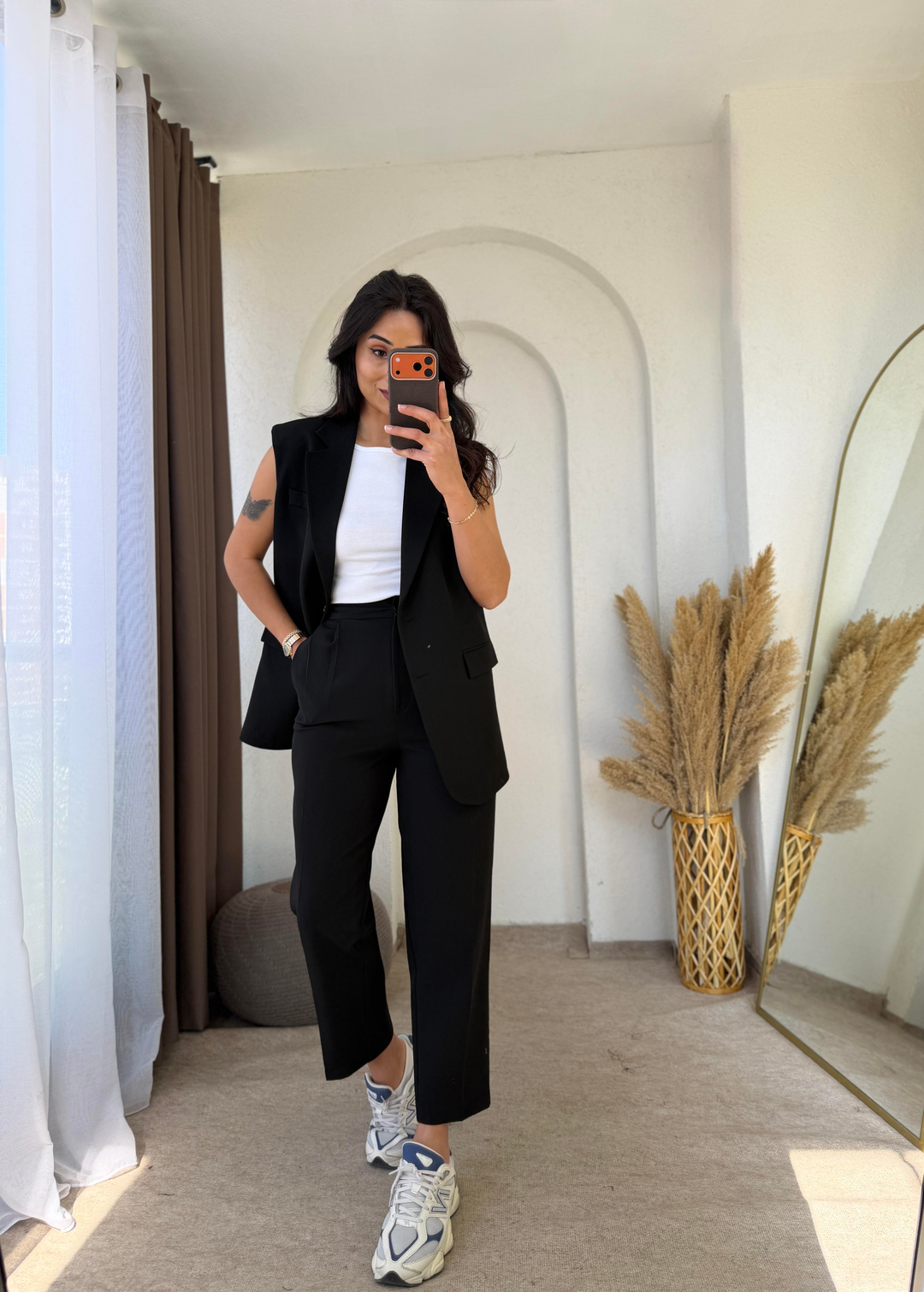 Zara Model Vatkalı Yelek Takım Siyah · 7