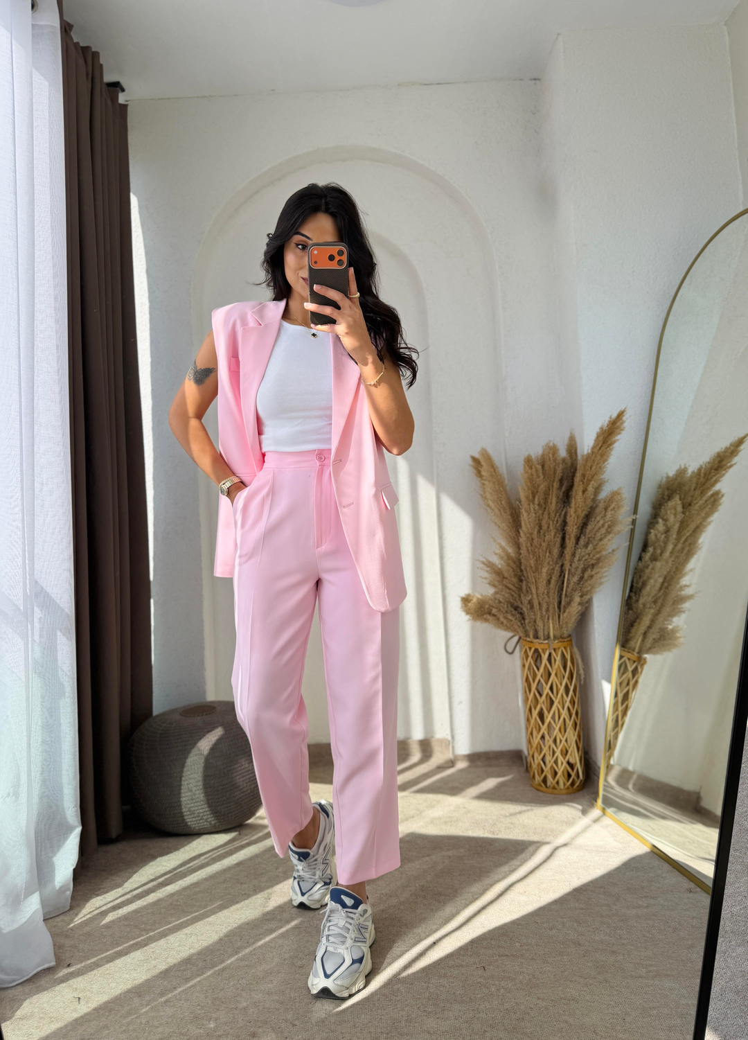 Zara Model Vatkalı Yelek Takım Tozpembe · 6