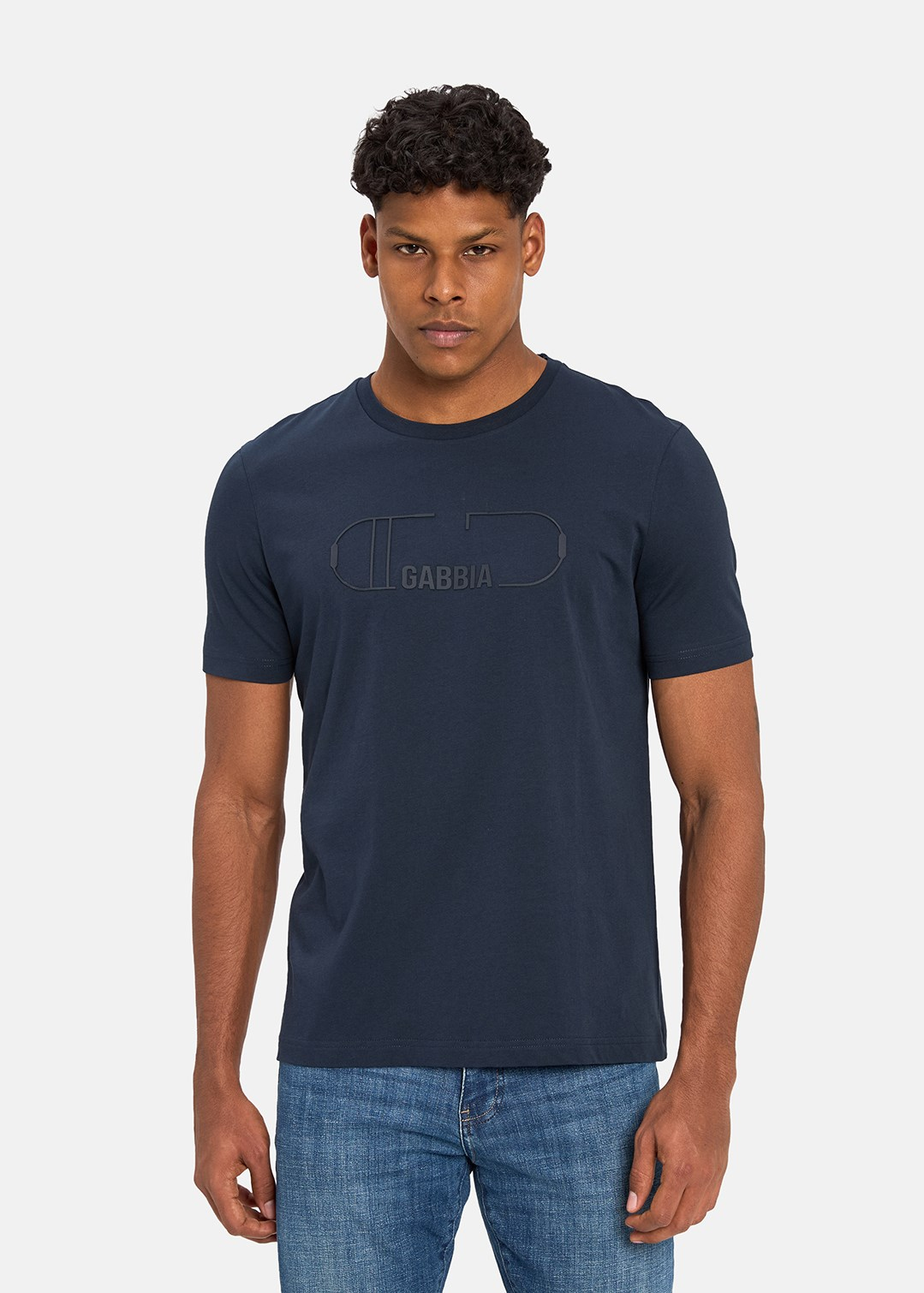 Gabbia Lacivert Regular Fit Baskılı T-Shirt