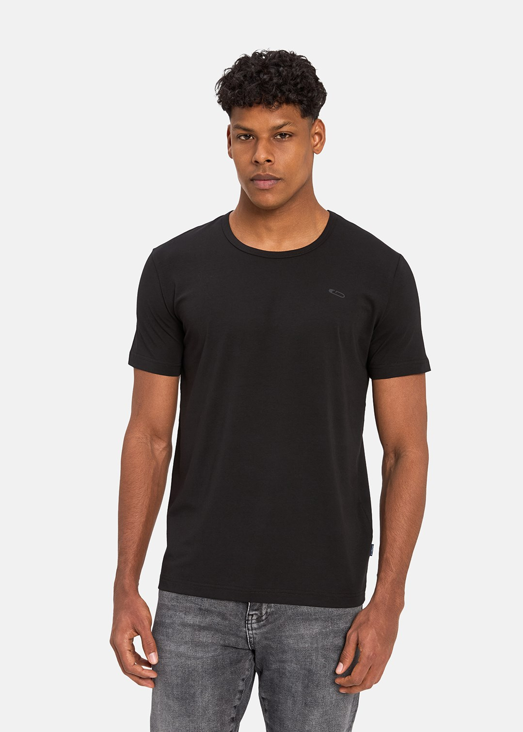 Gabbia Siyah Standart Fit Basic T-Shirt