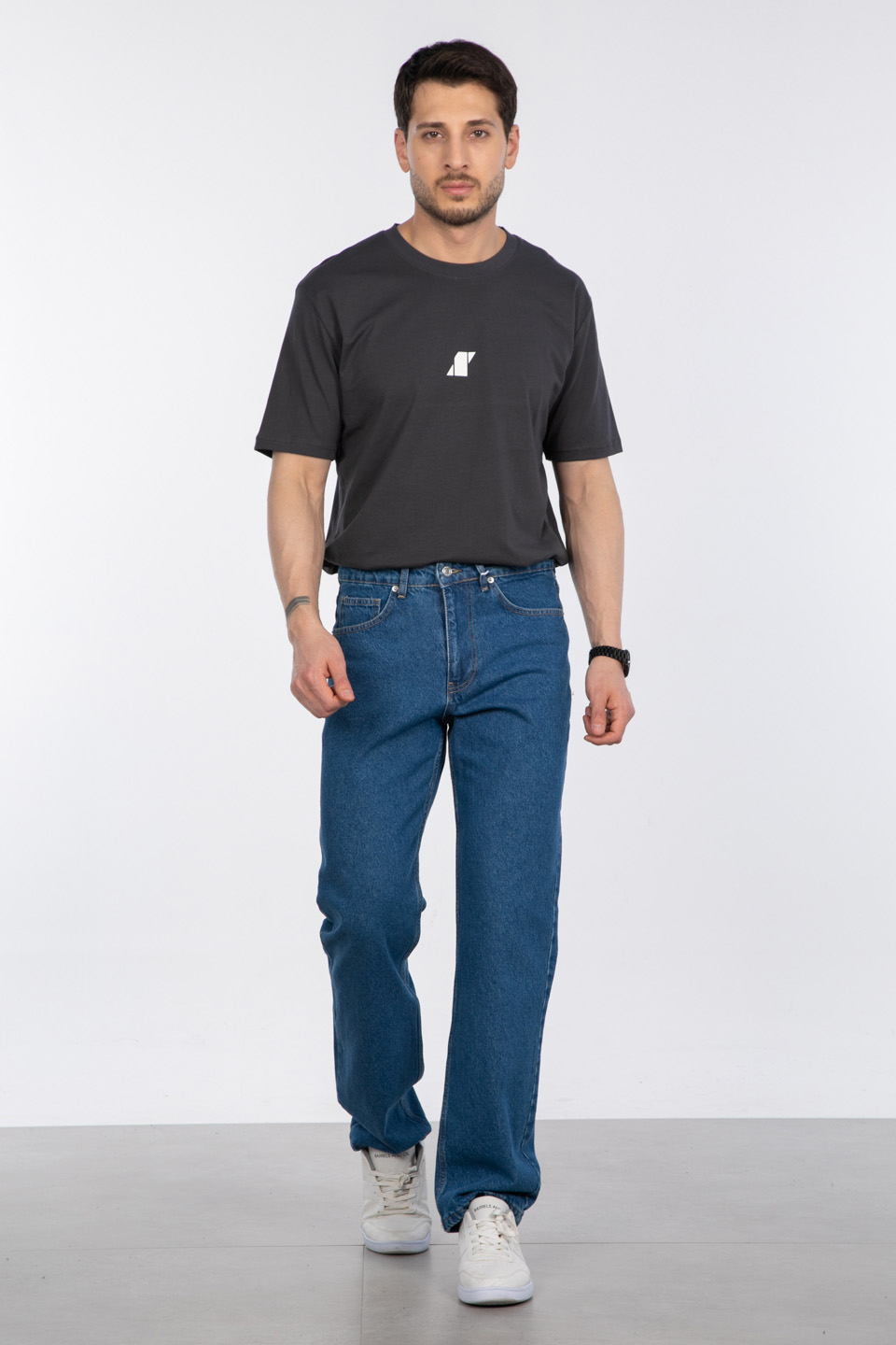 Baggy pantolon-1593 Mavi