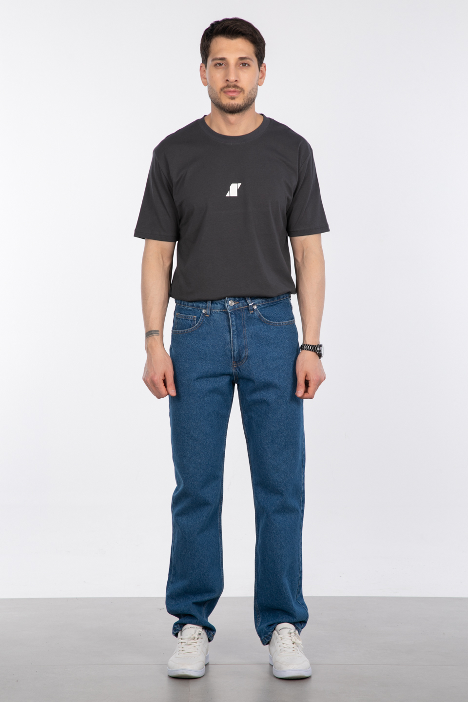 Baggy pantolon-1593 Mavi