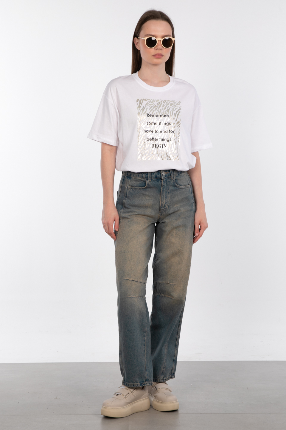 Balon jean pantolon-25-1008 Kahve Tint