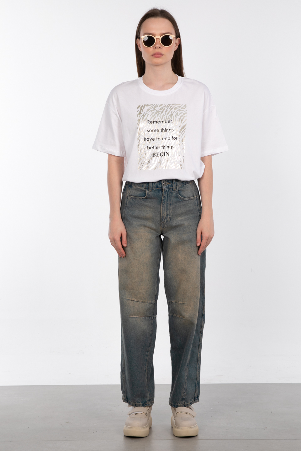 Balon jean pantolon-25-1008 Kahve Tint