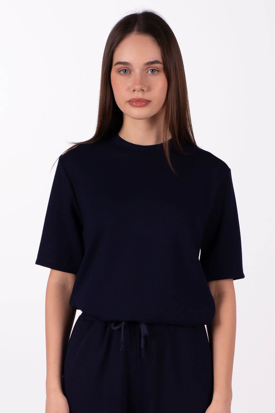 Basıc modal t-shirt-4318 Lacivert