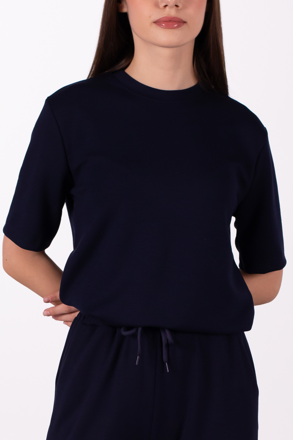 Basıc modal t-shirt-4318 Lacivert