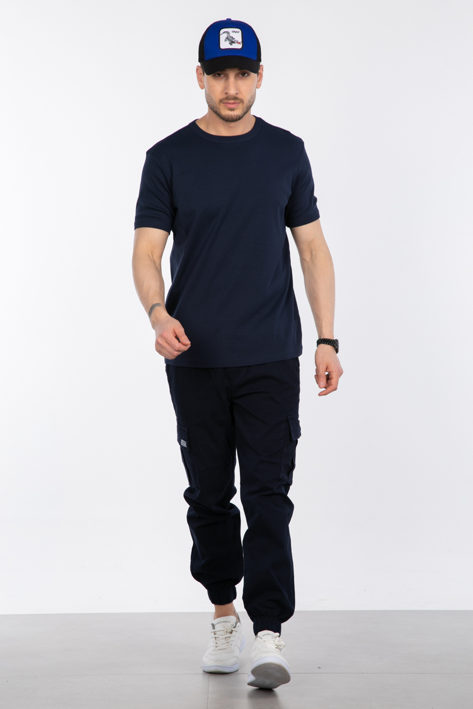 Basic t-shirt-2143-1 İndigo