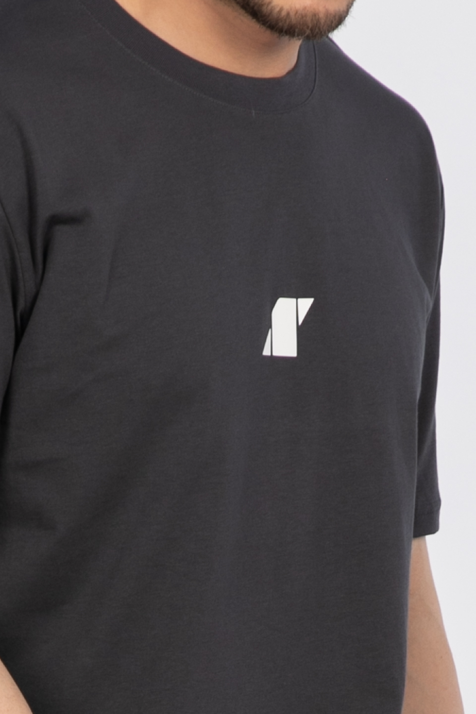 Baskılı t-shirt-2736-2 Antrasit