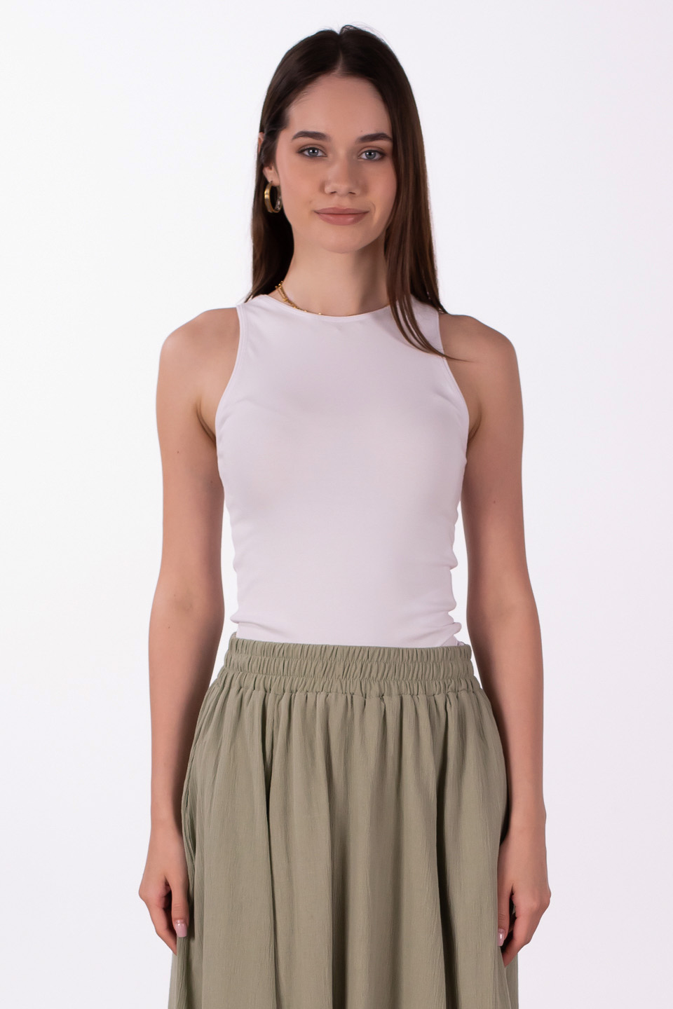 Bisiklet yaka body-3502 Beyaz