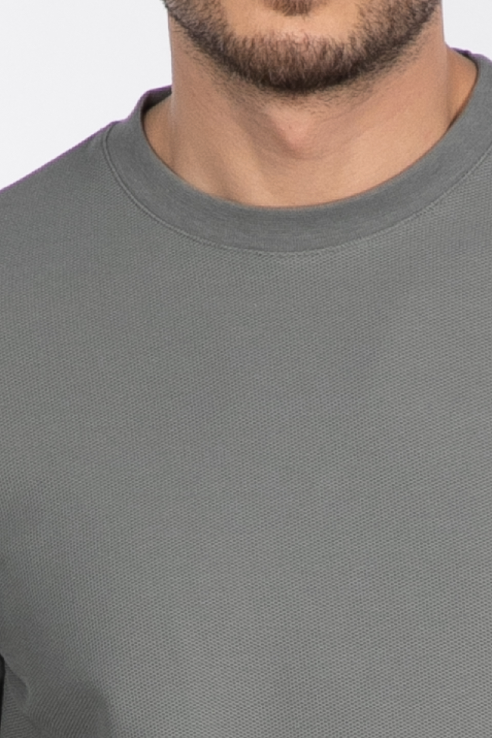 Bisiklet Yaka Pike T-Shirt - A.Haki