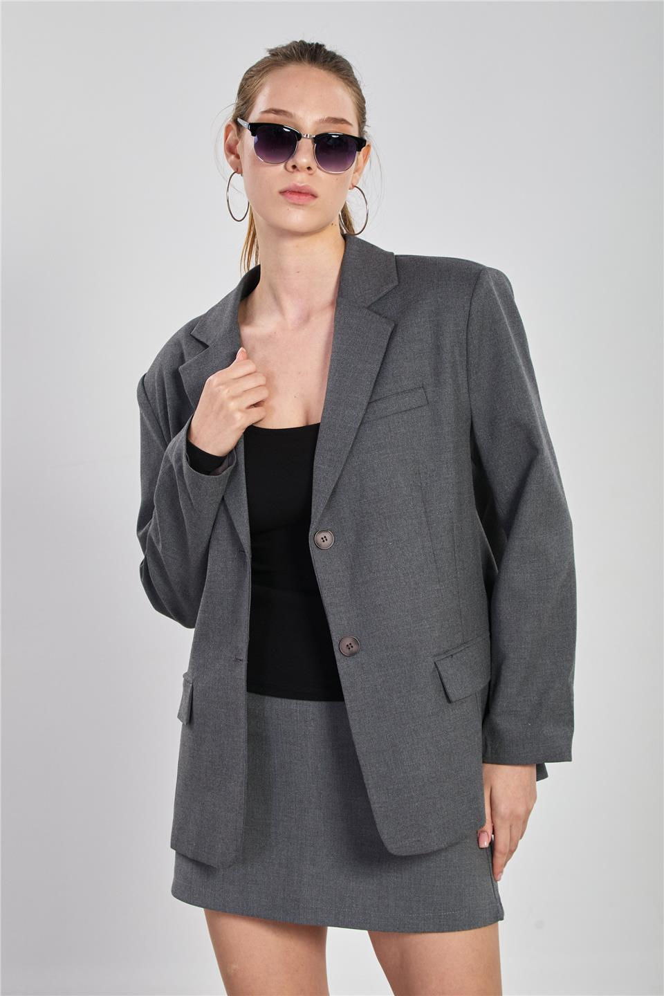 Blazer ceket PERRY-9281 Antrasit