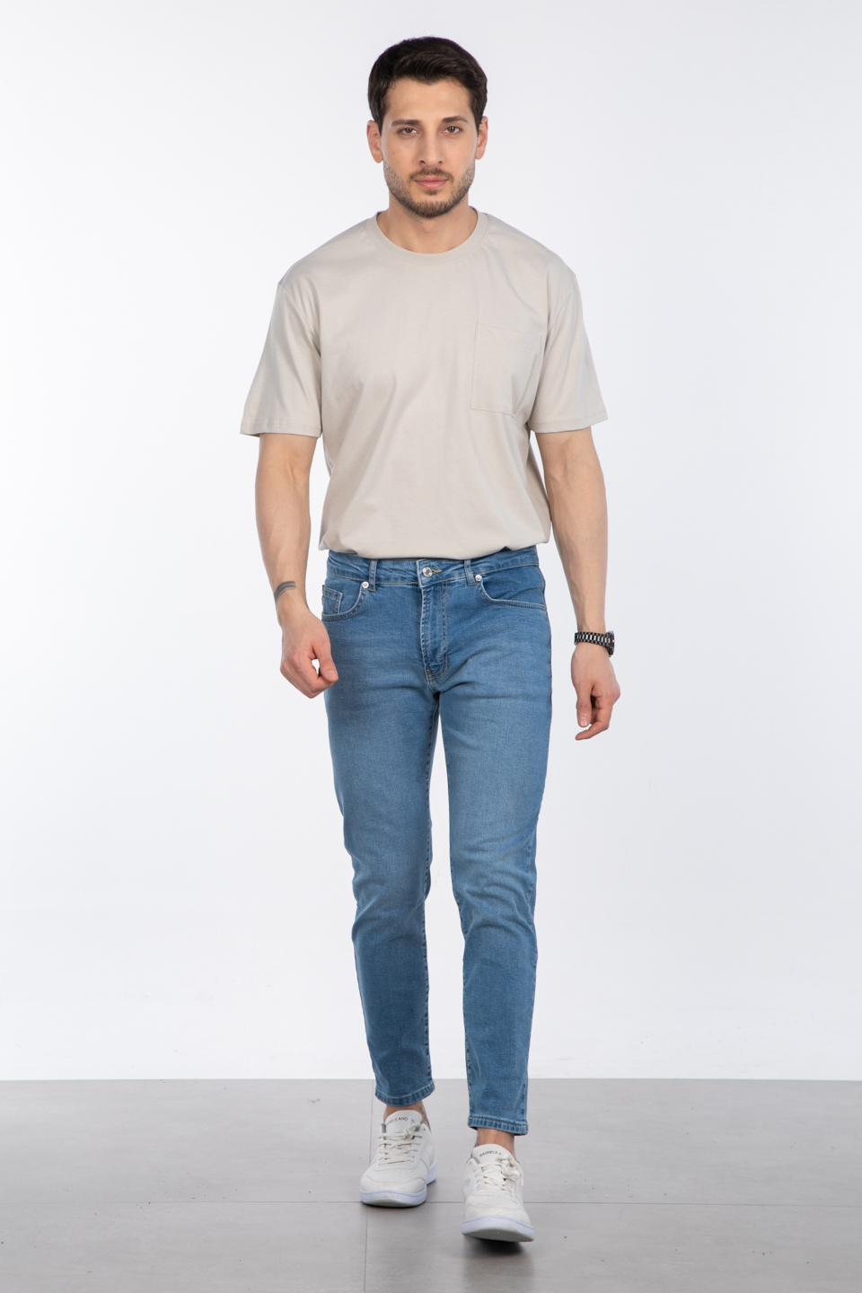 Carrot fit pantolon-1592 Mavi