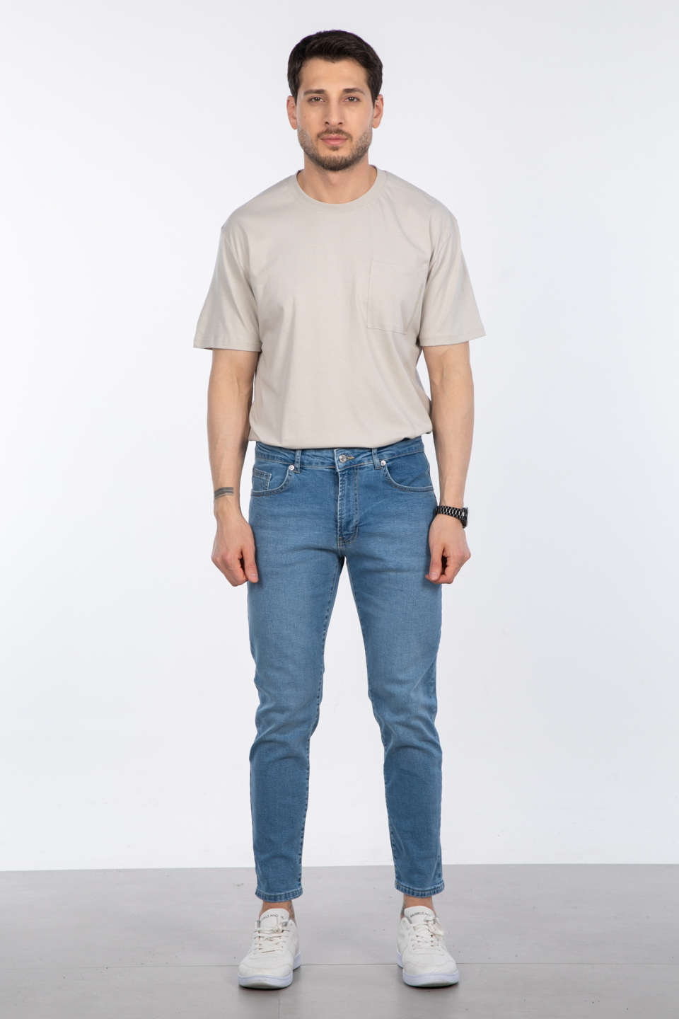 Carrot fit pantolon-1592 Mavi