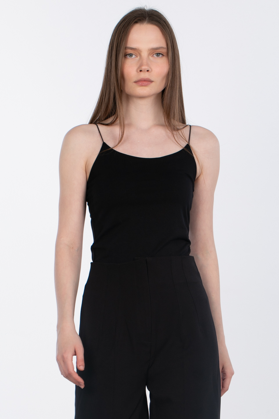 İp askılı body atlet-R848 Siyah