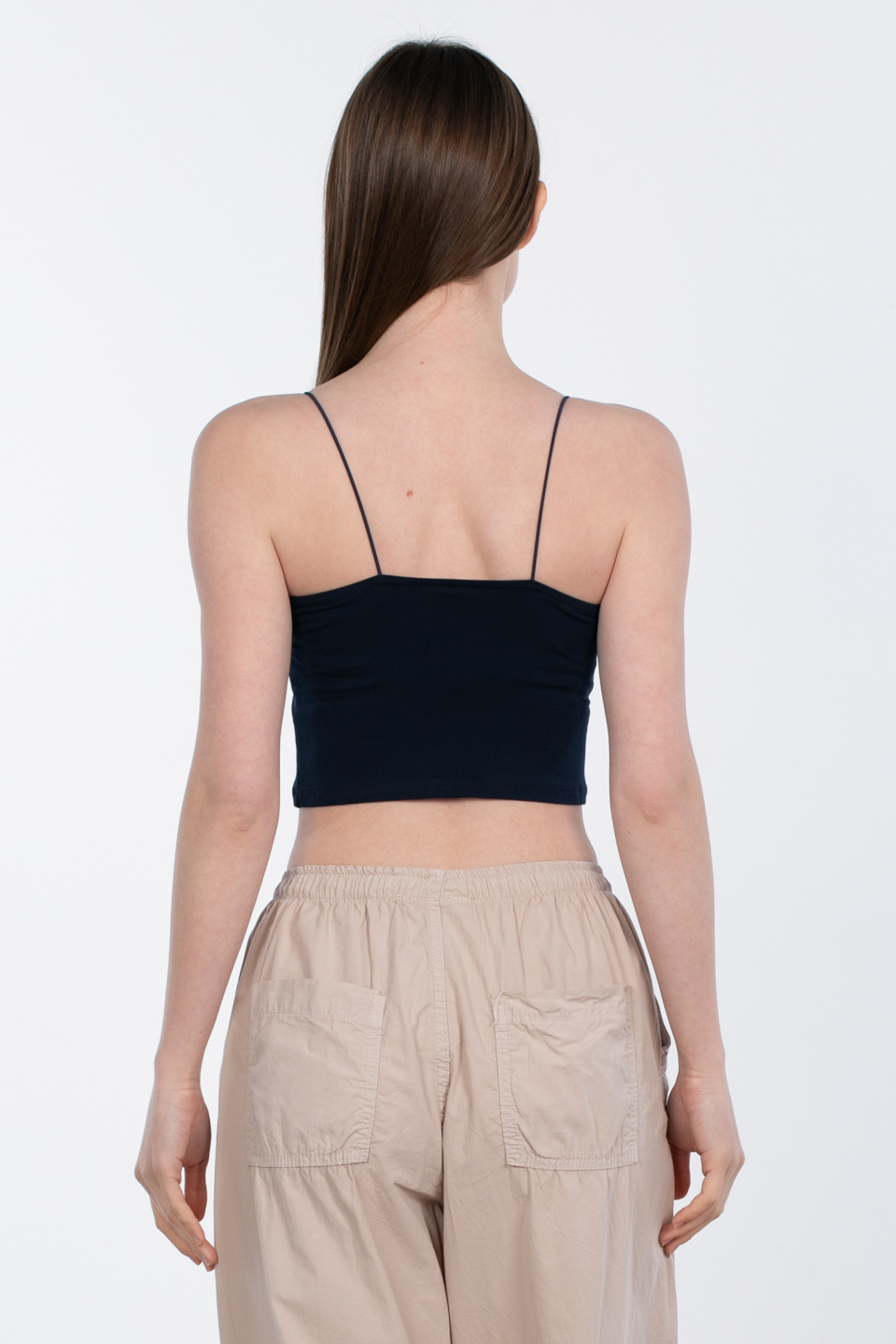 İp askılı crop body-R947 Lacivert