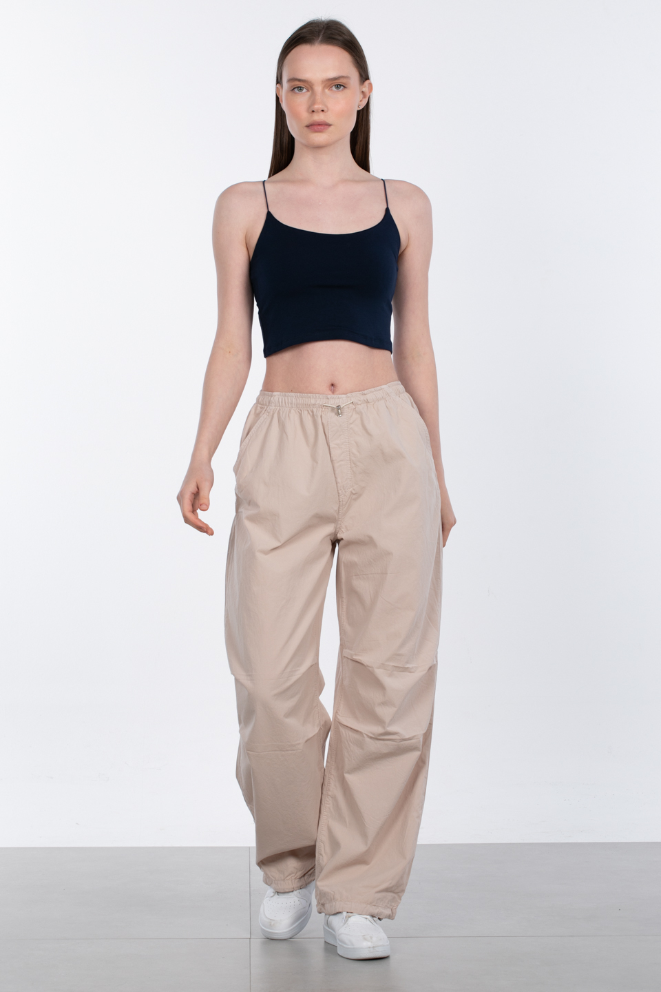 İp askılı crop body-R947 Lacivert