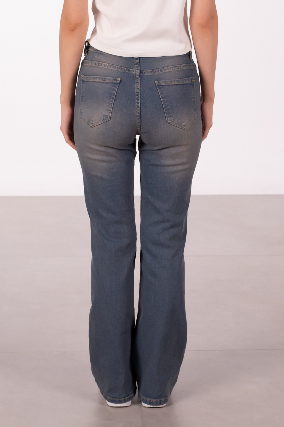 İspanyol paça jean pantolon-2264 Kahve Tint