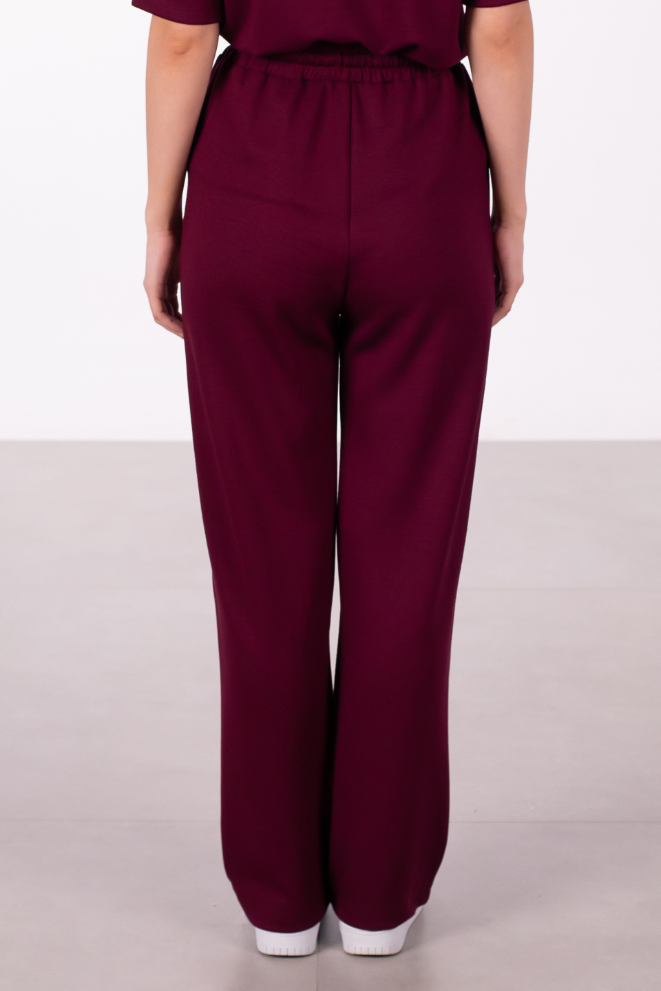 Modal bol paça eşofman altı-4177 Bordo