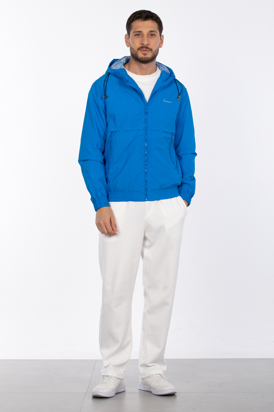 Önü parçalı mevsimlik mont-2728 Saks
