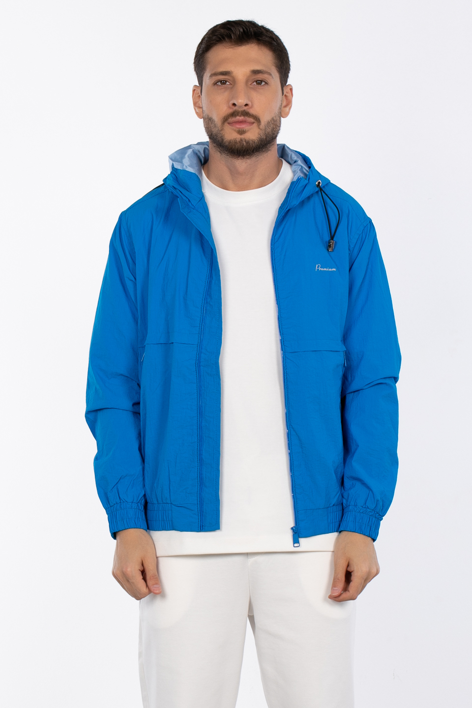 Önü parçalı mevsimlik mont-2728 Saks