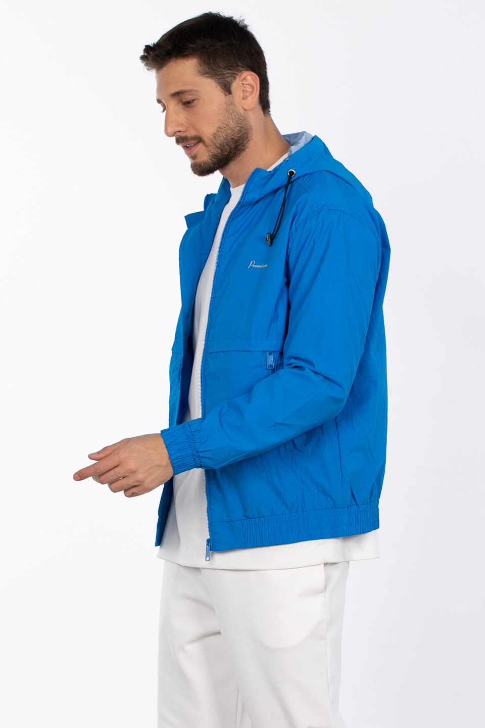Önü parçalı mevsimlik mont-2728 Saks