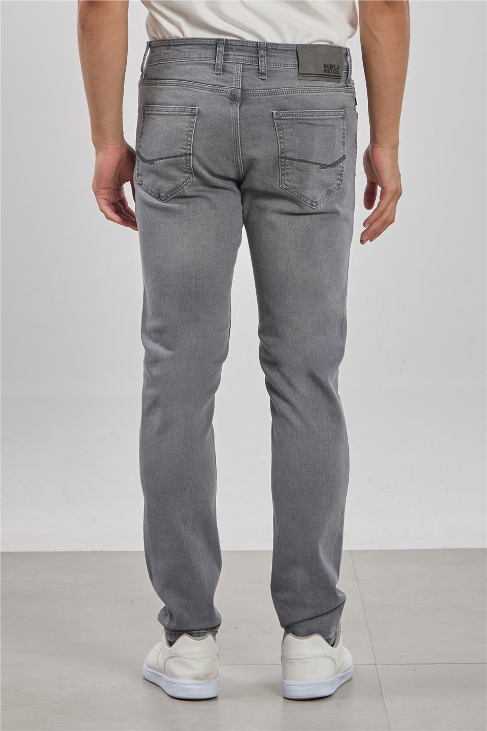 PABLO-Regular fit pantolon-5141 Gri
