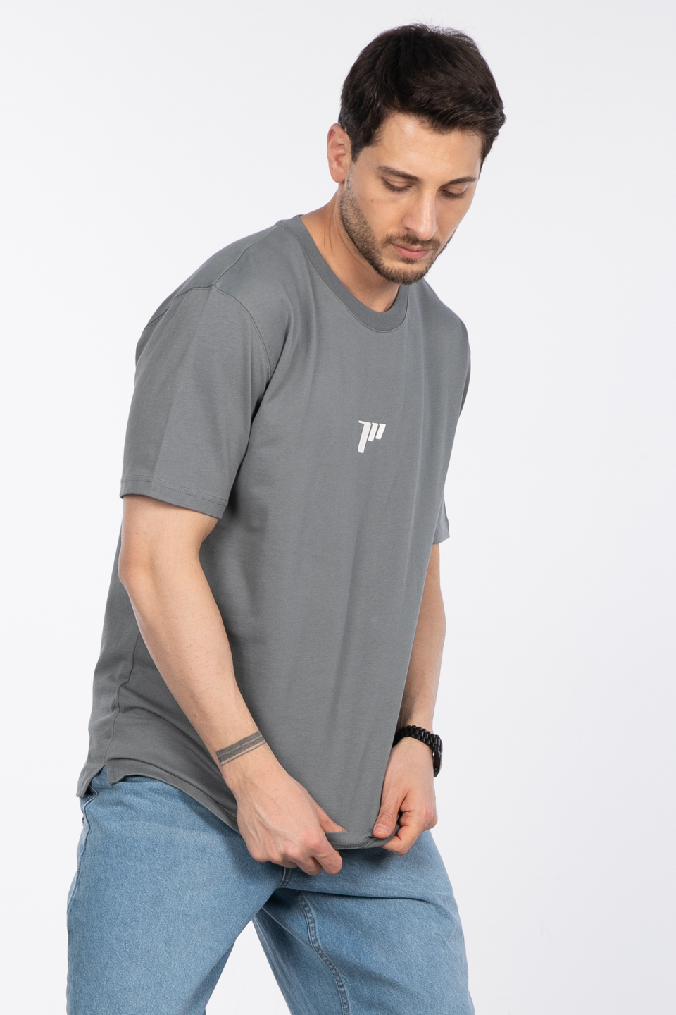 Sayı baskılı t-shirt-2927 A.Haki