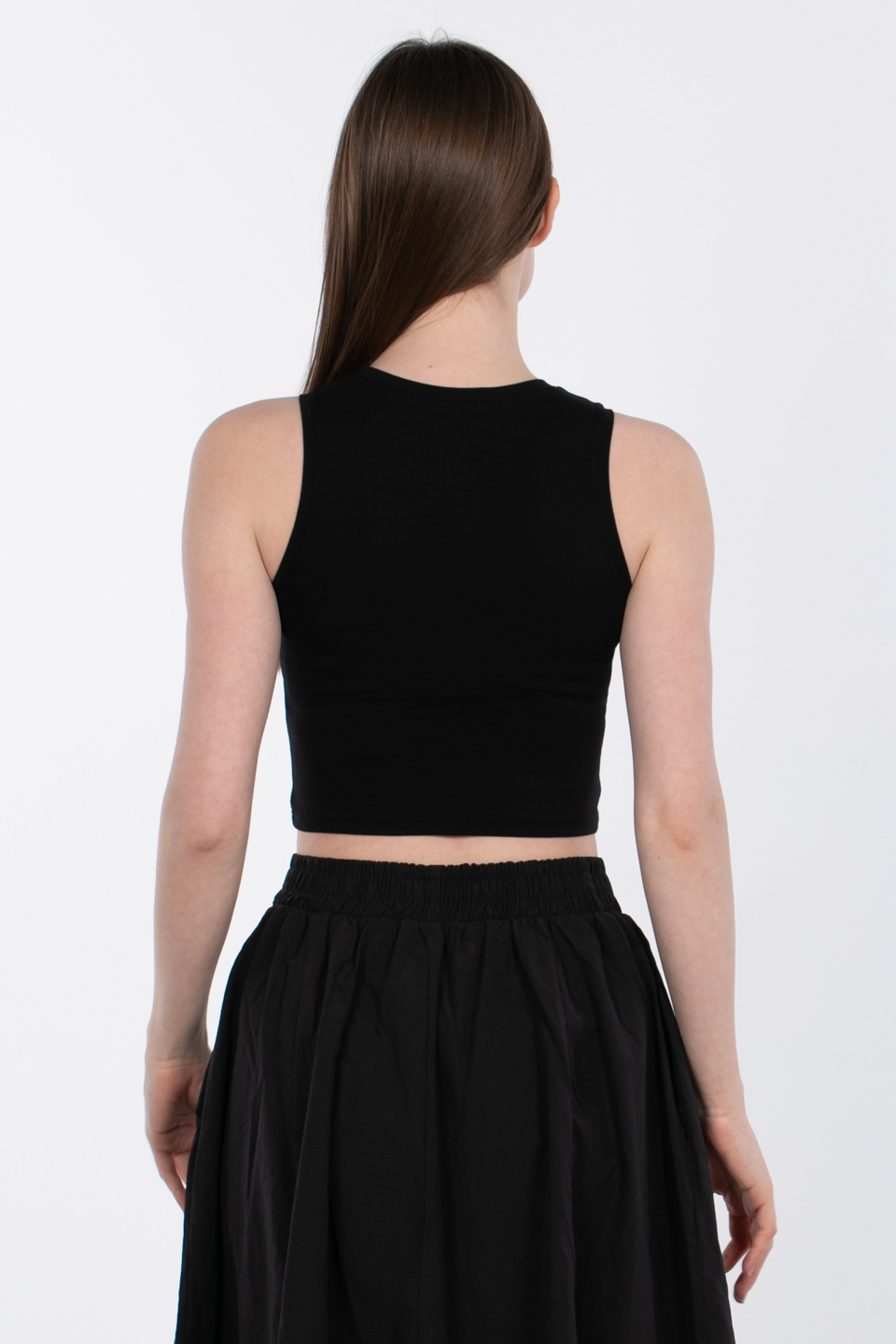 Sıfır kol crop body-R318 Siyah