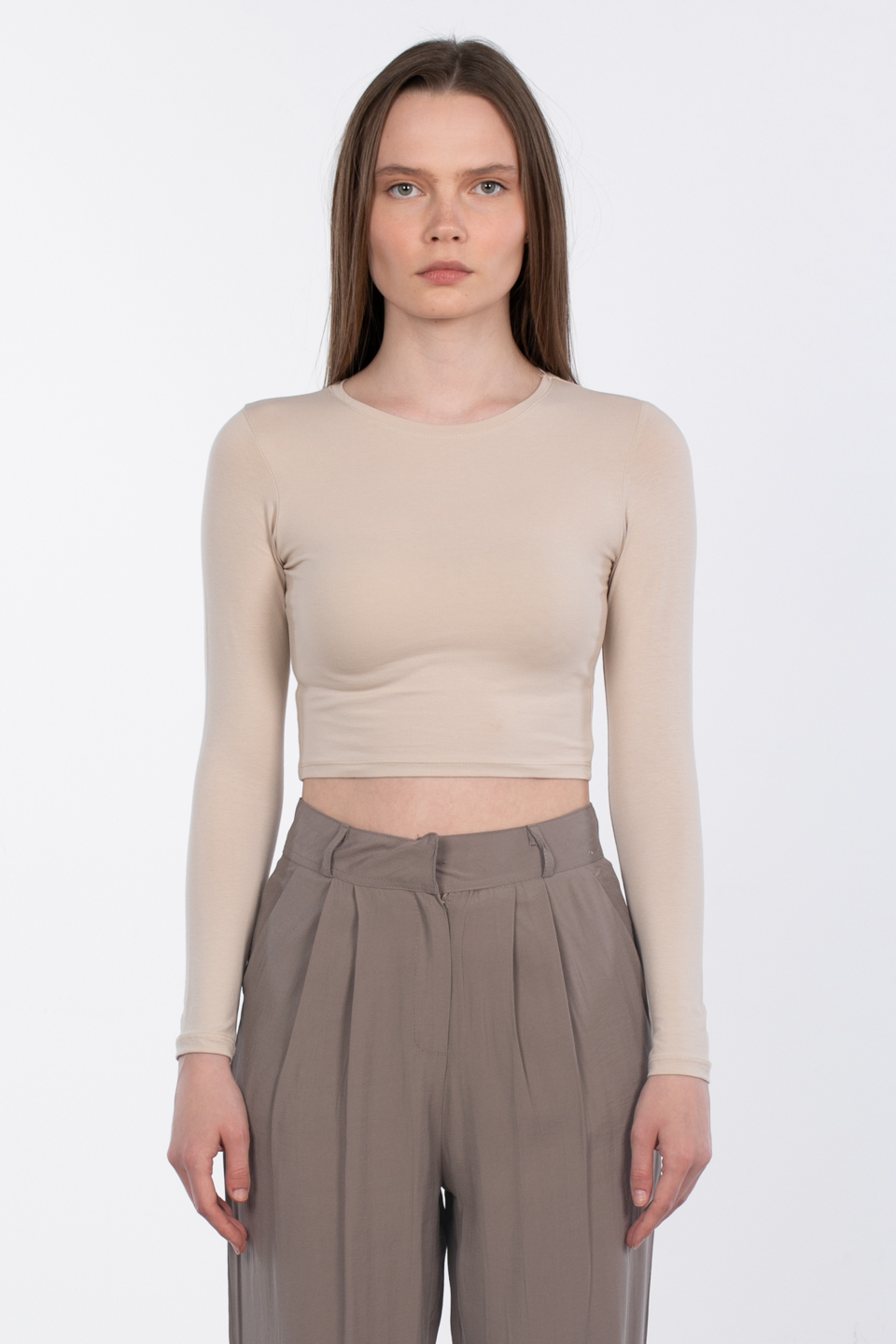 Uzun kol crop body-R990 Taş