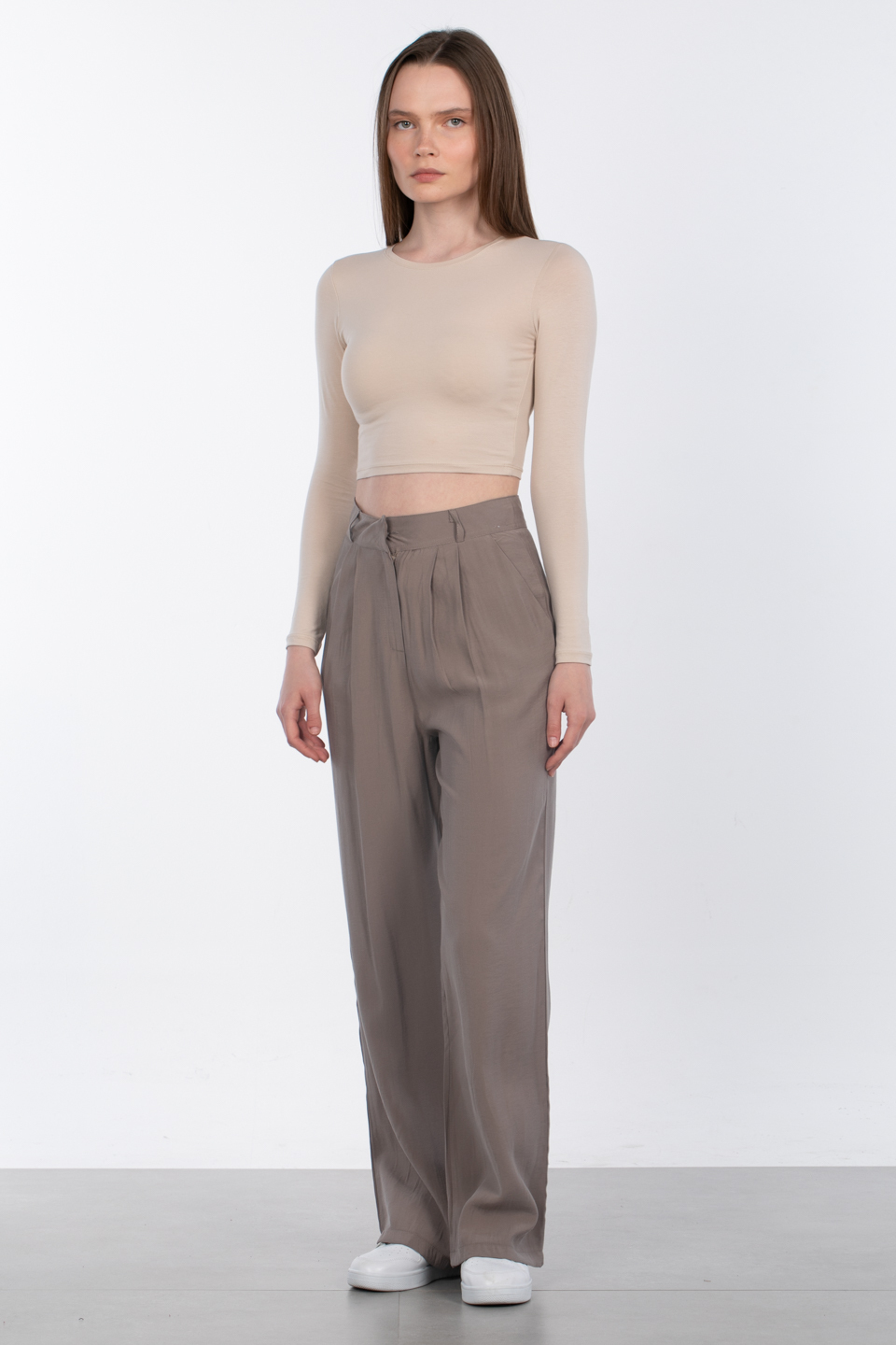 Uzun kol crop body-R990 Taş